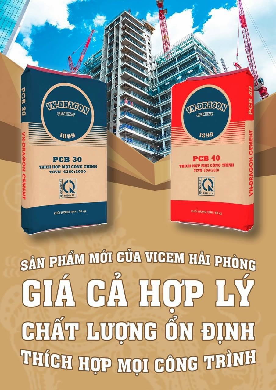 Sản phẩm mới của VICEM Hải Phòng bên cạnh sản phẩm xi măng bao với thương hiệu “Con Rồng”