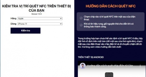 Hàng triệu khách hàng có thể quét chip NFC sinh trắc học chỉ trong 1 phút