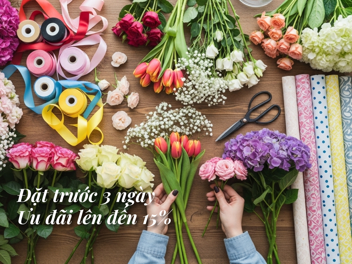 Phát Hoàng Gia Floral & Decor tung ưu đãi lên đến 15% khi đặt hoa trước từ 3 ngày trở lên