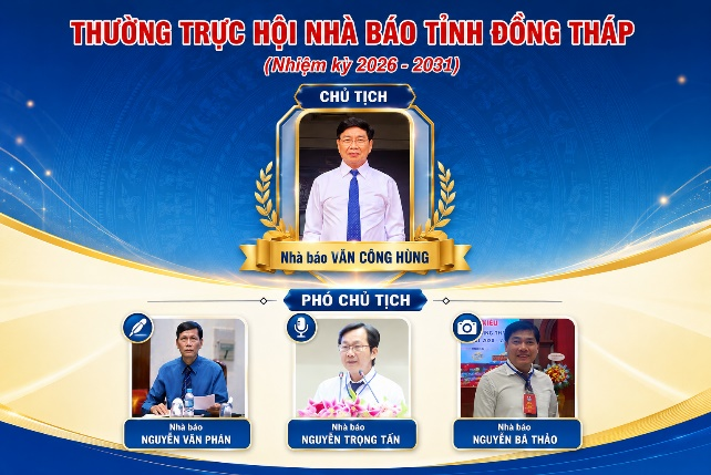 ĐẠI HỘI ĐẠI BIỂU HỘI NHÀ BÁO TỈNH ĐỒNG THÁP LẦN THỨ I (NHIỆM KỲ 2026- 2031):